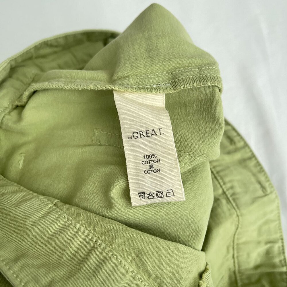 The Great Vintage Straight Relaxed Fit Pants Flat Front Pockets Green Women 28 - Picture 9 of 16